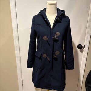 Women's coat Lands End Adult Medium Navy blue with Hood